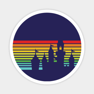 Retro Castle Stripes Magnet